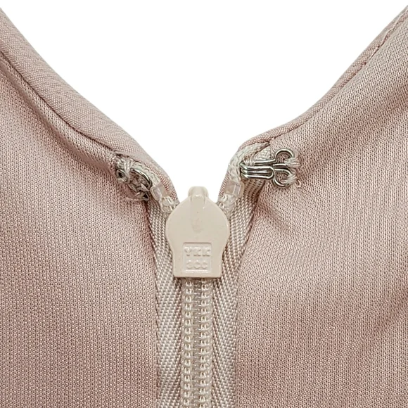 Adrianna Papell Women's Blush Ribbon Shoulder Cowl Neck Formal Maxi Dress Sz 10 - Picture 4 of 12